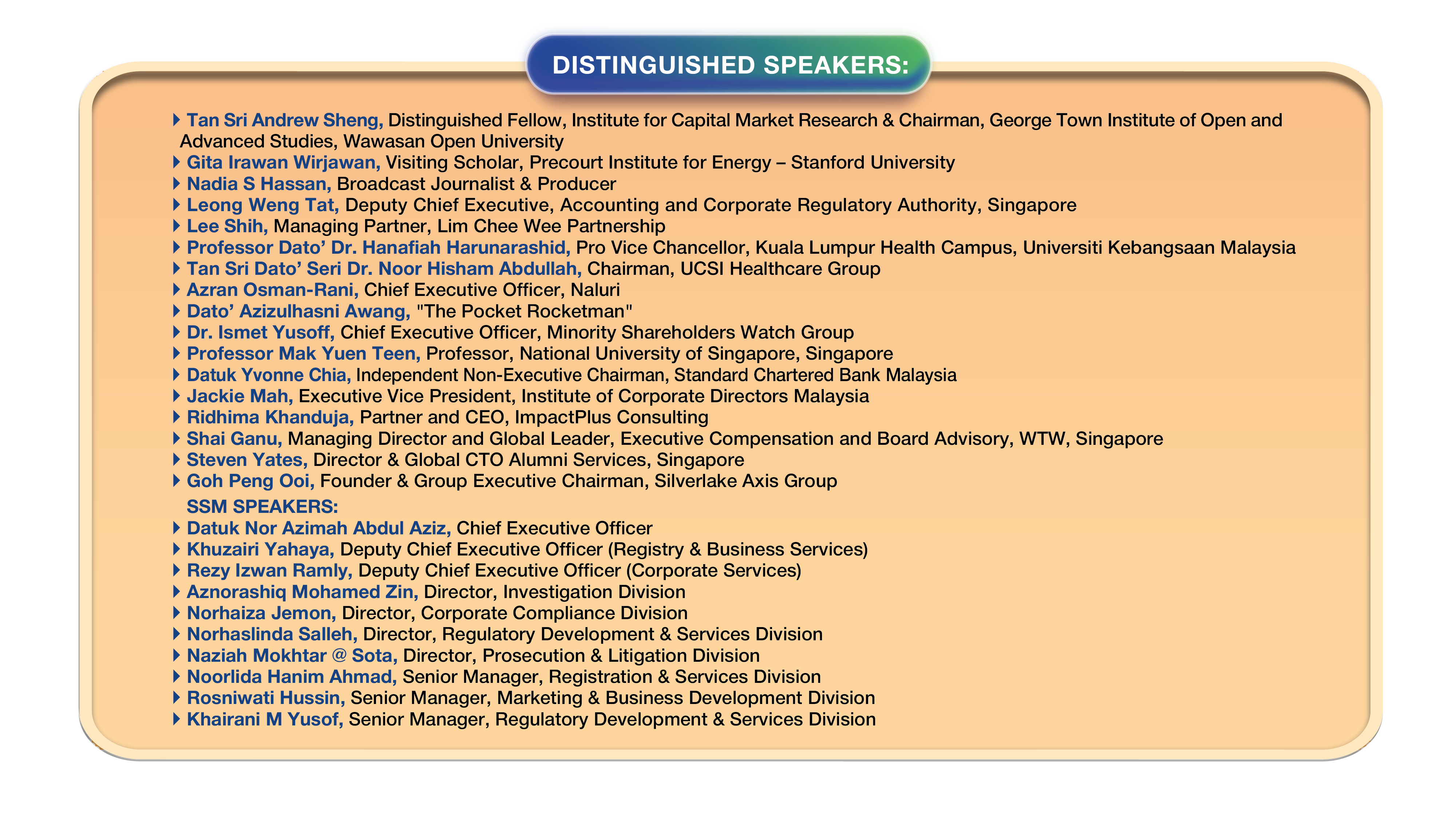 Conference Speakers